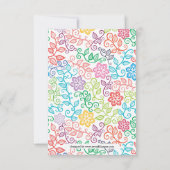 Modèle floral - Invitation Baby shower 3x5 (Dos)