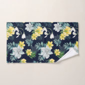 Modèle floral jaune et gris (Serviette à main)