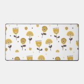 Modèle Floral Jaune Moderne Du Milieu Du Siècle (Recto)