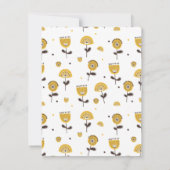 Modèle Floral Jaune Moderne Du Milieu Du Siècle (Dos)