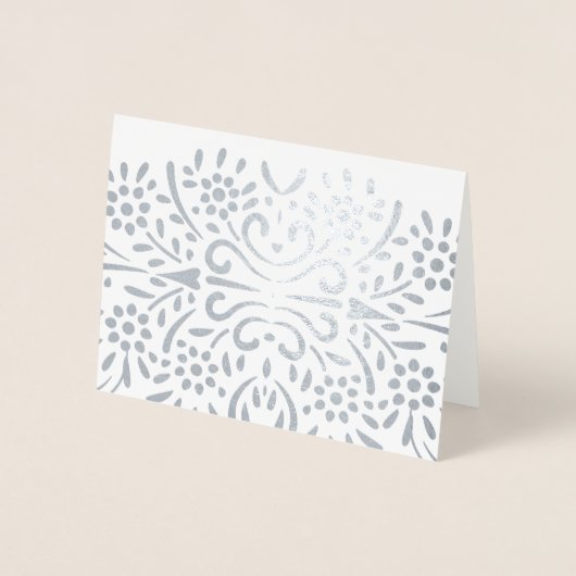 Modèle Floral moderne Abstrait or ou argent (Devant)