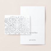 Modèle Floral moderne Abstrait or ou argent (Affichage)