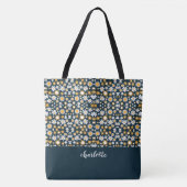 Modèle floral moderne Sac fourre-tout monogramme (Devant)