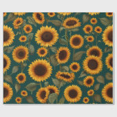 Modèle floral motif papier d'enveloppement cadeau (Plat)