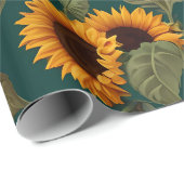 Modèle floral motif papier d'enveloppement cadeau (Coin rond)