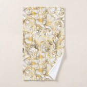 Modèle Floral Or (Serviette à main)