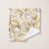 Modèle Floral Or (Gant de toilette)