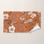 Modèle Floral Orange Brûlé (Serviette à main)