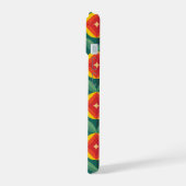 Modèle Floral Orange Moderne Du Milieu Du Siècle (Côté gauche)