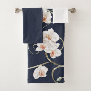 Modèle floral orchidée blanche