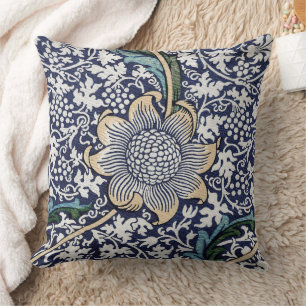 Modèle floral - Oreiller à lancer William Morris