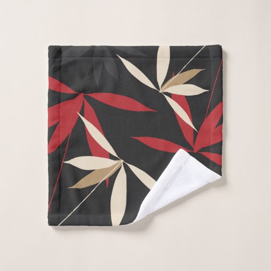 Modèle floral oriental (Gant de toilette)