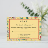 Modèle floral oriental modifiable voiture RSVP (Debout devant)