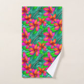 Modèle floral Paradis tropical (Serviette à main)