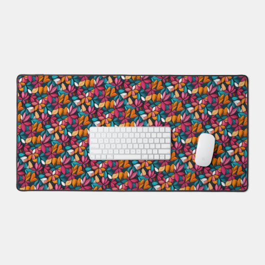 Modèle floral rétro coloré (Clavier et souris)