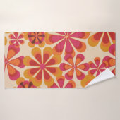 Modèle floral rétro les années 70 sans couture ave (Serviette de bain)