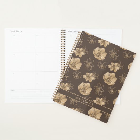 Modèle floral romantique Boho Gold Foil (Devant avec enveloppe)