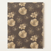 Modèle floral romantique Boho Gold Foil (Dos)