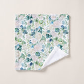 Modèle floral romantique Rose blanche (Gant de toilette)