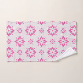 Modèle floral rose (Serviette à main)