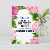 Modèle floral rose et vert Créez votre propre  (Debout devant)