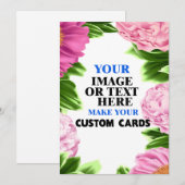 Modèle floral rose et vert Créez votre propre  (Devant / Derrière)