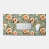 Modèle Floral rose vintage (Clavier et souris)