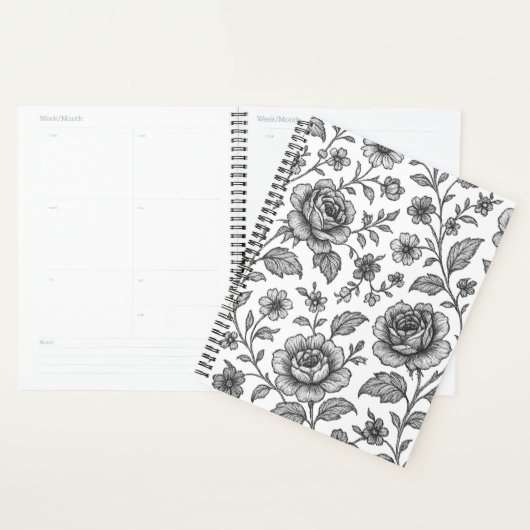 Modèle Floral Rose vintage (Devant avec enveloppe)