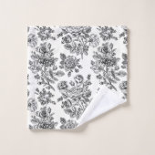 Modèle Floral Rose vintage (Gant de toilette)