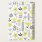 Modèle floral scandinave noir et jaune (Dos)