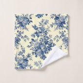 Modèle Floral Toile Français (Gant de toilette)