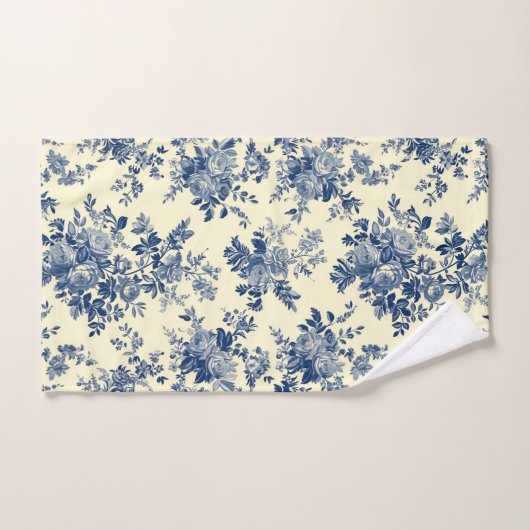 Modèle Floral Toile Français (Serviette à main)
