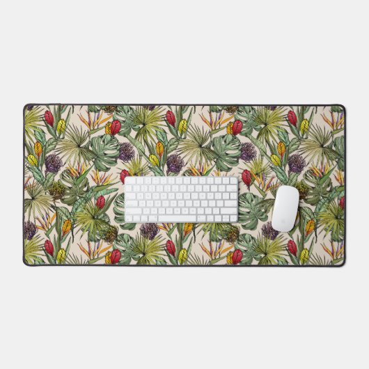 Modèle floral tropical (Clavier et souris)