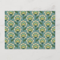 Modèle Floral turquoise & Jaune