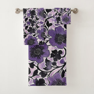 Modèle floral violet