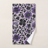 Modèle floral violet (Serviette à main)