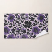 Modèle floral violet (Serviette à main)