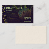 Modèle foncé de carte de visite de marguerite sur (Devant / Derrière)