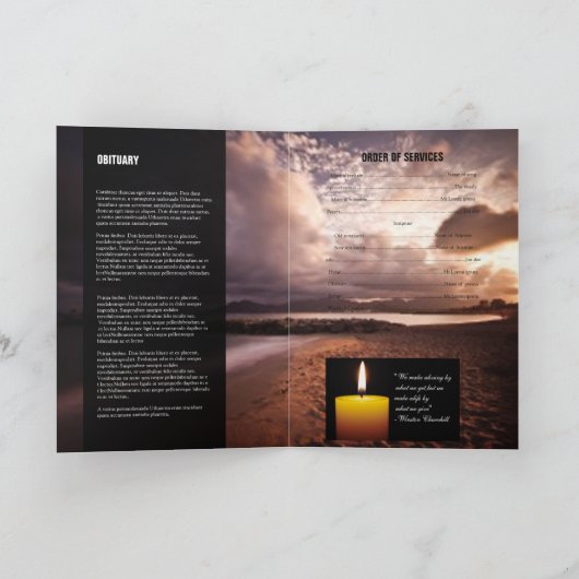 Modèle funèbre commémoratif de programme (Intérieur)