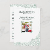 Modèle funèbre commémoratif de programme (Devant / Derrière)