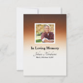 Modèle funèbre de carte de programme (Devant)