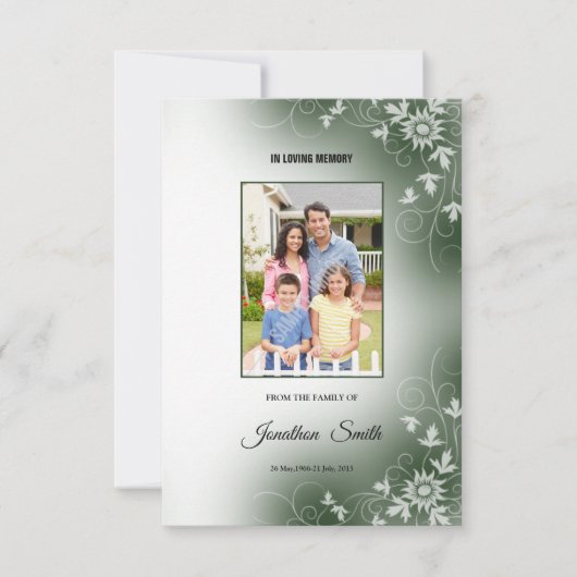 Modèle funèbre de programme (Devant)