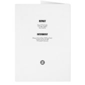 Modèle funèbre de programme (Dos)