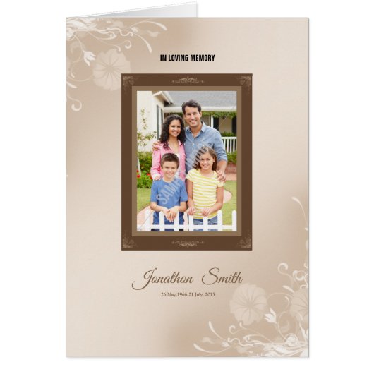 Modèle funèbre de programme (Devant)