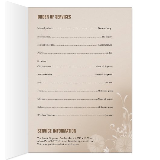 Modèle funèbre de programme (Intérieur (Droit))