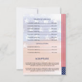 Modèle funèbre de programme pour l'armée militaire (Dos)