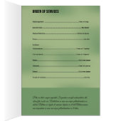 Modèle funèbre imprimable de brochure (Intérieur (Droit))