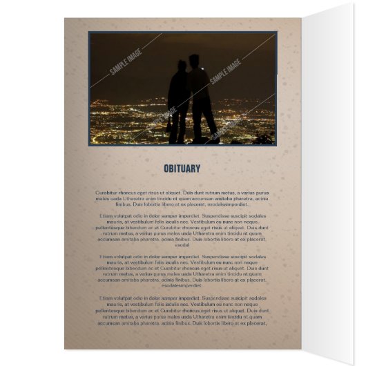 Modèle funèbre imprimable de programme (Intérieur (Gauche))