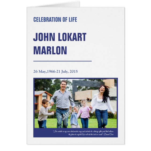 Modèle funèbre imprimable de programme (Devant)