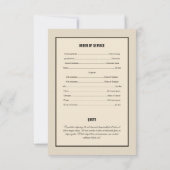 Modèle funèbre imprimable de programme (Dos)